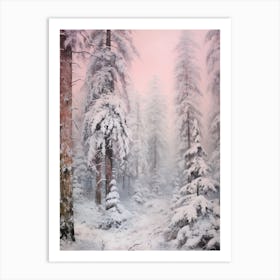 Dreamy Winter Painting Sequoia National Park United States 1 Art Print