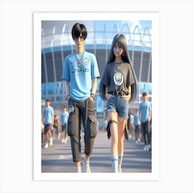 Manchester City couple ❤️ canvas Art Print