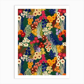 Summer Abstract Floral Wild Flower Meadow Painterly Art Print