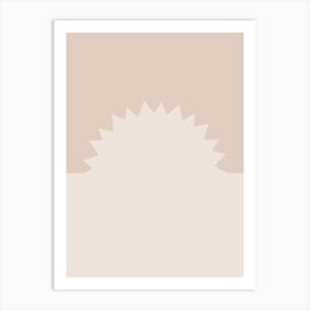 Retro Minimal Sunset Beige Art Print