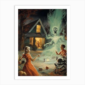Ghosts Of Halloween Art Print