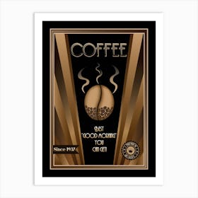 Art Deco Coffee Print Art Print