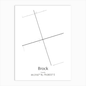 Brock Hall,United States Minimalist Map Art Print