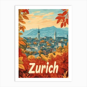 Aihrgdesign A Mid Century Modern Travel Poster For Zurich Sho Db534dfe 058a 4048 9d31 5d919e84b723 1 Art Print