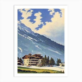 Las Leñas, Argentina Ski Resort Vintage Landscape 1 Skiing Poster Art Print