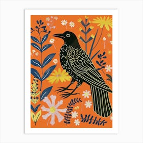 Spring Birds Raven 4 Art Print