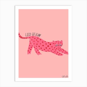 Valentine Leopard Art Print