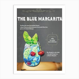 The Blue Margarita Art Print