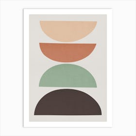 Geometry with circles C Art Print