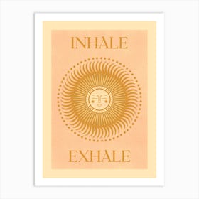 Inhale Exhale Mindfulness And Wellness Yoga   Art Print