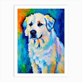 Great Pyrenees Fauvist Style Dog Art Print