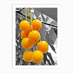 Yellow Cherries Art Print