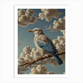 Bird On A Branch Art Print