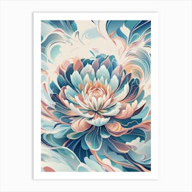 Abstract Flower Art Print