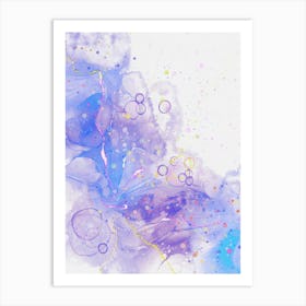 Purple Whispers - Ethereal Floral Abstraction Art Print