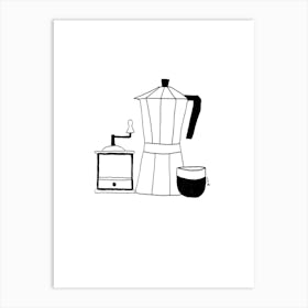 Freshly ground coffee Art Print