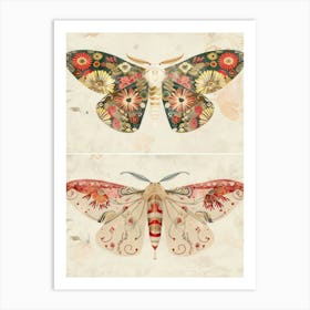 Shimmering Butterflies William Morris Style 5 Art Print