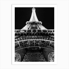 Eiffel Tower At Night (Paris Series) Art Print