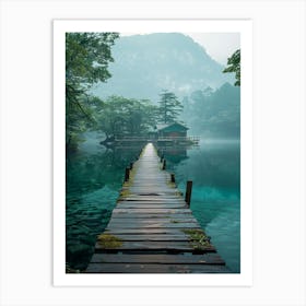 Pier In The Mist Art Print