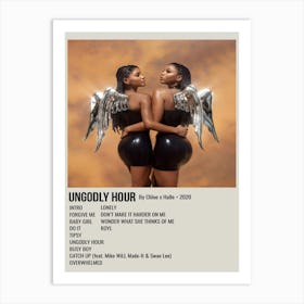 Ungodly Hour By Chloe X Halle 2020 Poster Art Print