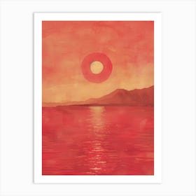 Sunset Over The Ocean 99 Art Print