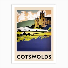 Cotswolds 6 Vintage Travel Poster Art Print