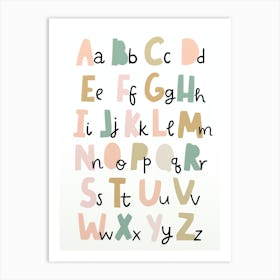 Girls Alphabet Print Art Print