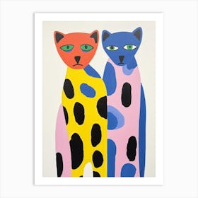 Colourful Kids Animal Art Panther 1 Art Print