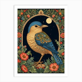 William Morris Blue Jay Art Print