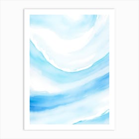 Blue Ocean Wave Watercolor Vertical Composition 29 Art Print