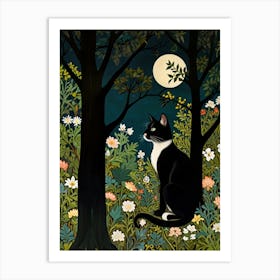 William Morris Cat In The Forest 27 Art Print