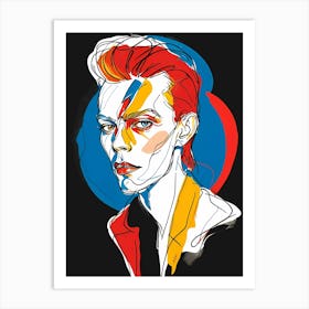 Stardust Spectrum: A Tribute to Bowie I Art Print