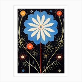 Nigella 6 Hilma Af Klint Inspired Flower Illustration Art Print