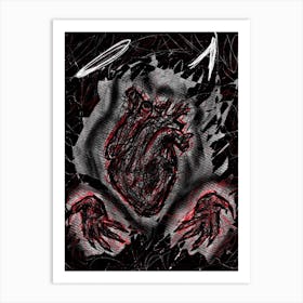 Good/Evil Heart Art Print