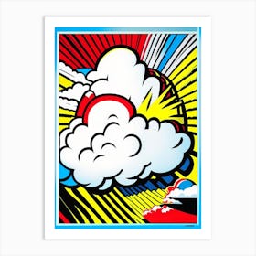 Hydrogen Cloud Bright Comic Space Art Print