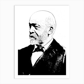 Gottlieb Daimler Black In White Art Print