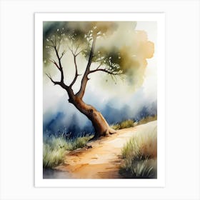 Watercolor Of A Tree 4 Art Print