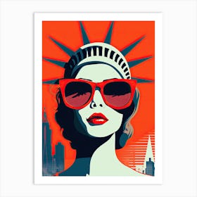 Statue Of Liberty, Woman, Pop art Art Print