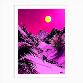 Pink Desert Landscape Art Print