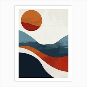 Sunrise In The Mountains, Scandinavian Simplicity Art Print