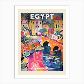 Alexandria Egypt 3 Fauvist Painting  Travel Poster Art Print