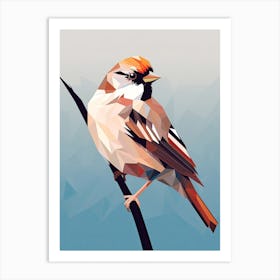 Whimsical Sparrow Waltz Art Print