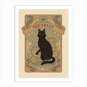 Cats Astrology Aquarius Art Print
