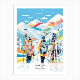Hakuba   Nagano Japan, Ski Resort Poster Illustration 1 Art Print