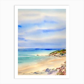 Rodas Beach 2, Cies Islands, Spain Watercolour Art Print