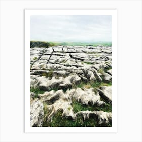 Limestone Pavement Yorkshire Dales Art Print