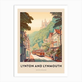 Devon Vintage Travel Poster Lynton And Lynmouth 4 Art Print