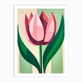 Cut Out Style Flower Art Tulip 1 Art Print