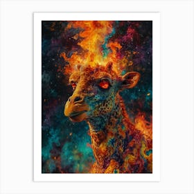 Fire Giraffe 2 Art Print