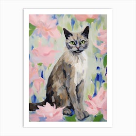 A Balinese Cat Painting, Impressionist Painting 1 Art Print